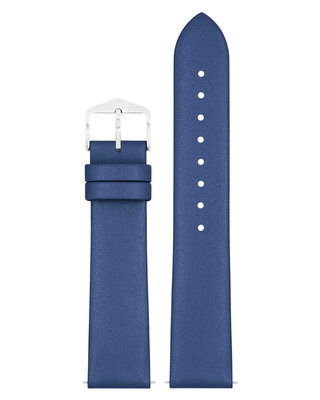 Kožený řemínek Hirsch Cashmere M 03902180-2, modrý, teletina, délka M, Quick Release