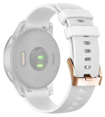 Silikonový řemínek Ricardo 18mm (pro Garmin Venu 2S/3S, Vívoactive 4S, Forerunner 265S, Venu 4 (41mm) aj.), bílý, Quick Release