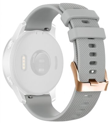 Silikonový řemínek Ricardo 18mm (pro Garmin Venu 2S/3S, Vívoactive 4S, Forerunner 265S, Venu 4 (41mm) aj.), šedý V2, Quick Release