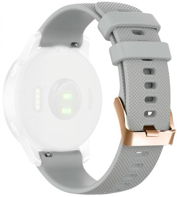 Silikonový řemínek Ricardo 20mm (pro Garmin Venu, Venu Sq, Venu Sq 2, Venu 2 plus aj.), šedý V2, Quick Release