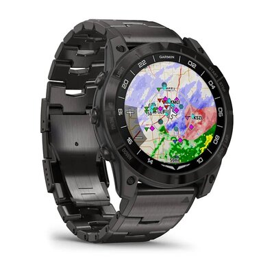 Garmin D2 Mach 1 Pro (Premium), Titanium Bracelet (+ náhradní řemínek)