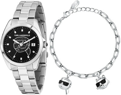 Karl Lagerfeld Round Essentials R0553101516 + náramek