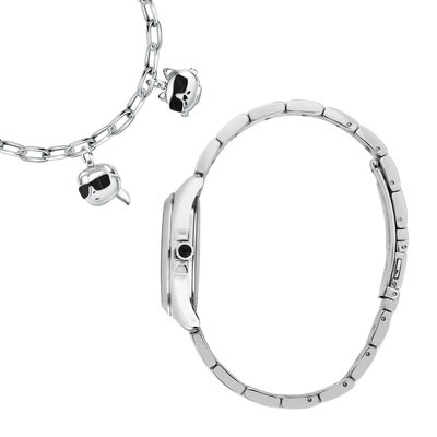 Karl Lagerfeld Round Essentials R0553101516 + náramek