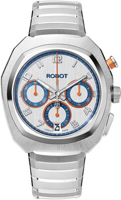 Robot Robotic One Silver 2501ST01 Automatic Chronograph (+ náhradní řemínek)