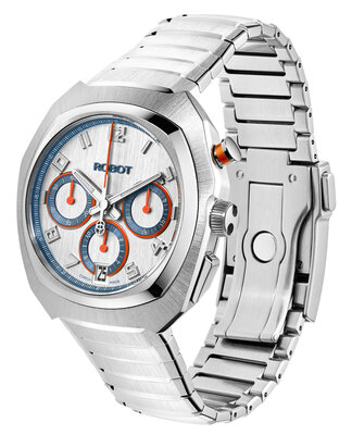 Robot Robotic One Silver 2501ST01 Automatic Chronograph (+ náhradní řemínek)