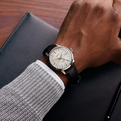 Seiko Presage Automatic GMT SSK049J1 Cocktail Time "Silver Bullet"