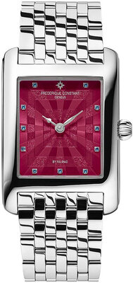 Frederique Constant Classics Carree Ladies Quartz FC-200PI2C6B Blush Edition by Felipao (+ přívěsek)