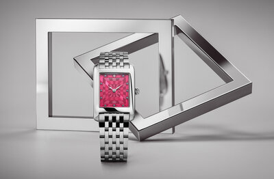 Frederique Constant Classics Carree Ladies Quartz FC-200PI2C6B Blush Edition by Felipao (+ přívěsek)