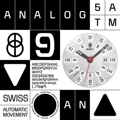 Robot Graphic Analog Silver Automatic 2202ST01