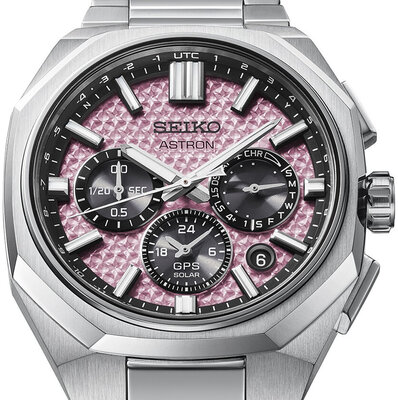 Seiko Astron Solar GPS Chronograph HAB006J1 Crystal Pink Limited Edition 1200pcs (+ náhradní řemínek)