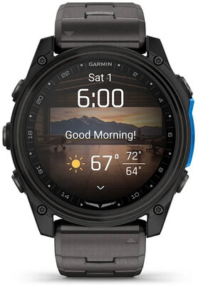 Garmin D2 Mach 2 51mm (Premium), Carbon Gray DLC Titanium with Vented Titanium Bracelet (+ náhradní řemínek) (II. Jakost)