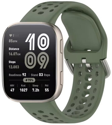 Silikonový řemínek Amazfit 22mm, Quick Release, Green
