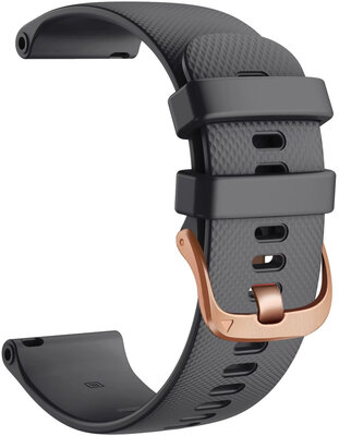 Silikonový řemínek Ricardo Aprica 18mm, Black, Quick Release