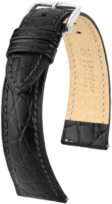 Kožený řemínek Hirsch Aristocrat L 03829050-2, černý, teletina, délka L, Quick Release