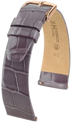 Kožený řemínek Hirsch Prestige 02307112-7, fialový, aligátoří kůže, Quick Release