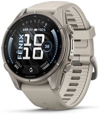 Garmin Fenix 9 AMOLED 43mm, Titanium Fog Gray