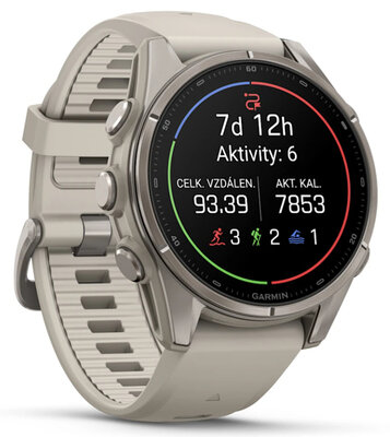 Garmin Fenix 9 AMOLED 43mm, Titanium Fog Gray