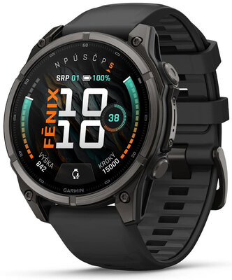 Garmin Fenix 9 AMOLED 47mm, Carbon Gray DLC Titanium Black