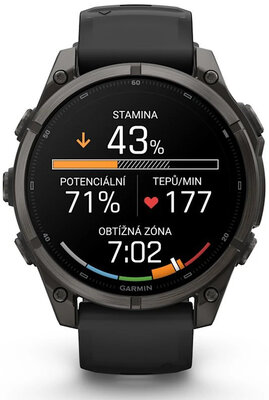 Garmin Fenix 9 AMOLED 47mm, Carbon Gray DLC Titanium Black