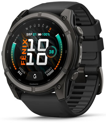 Garmin Fenix 9 AMOLED 51mm, Carbon Gray DLC Titanium Black