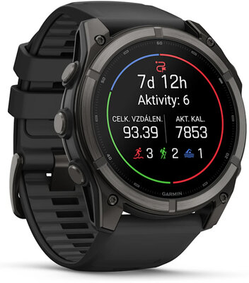 Garmin Fenix 9 AMOLED 51mm, Carbon Gray DLC Titanium Black