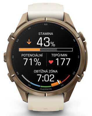 Garmin Fenix 9 Pro AMOLED 43mm, Autumn Gold Titanium Cream/French Gray