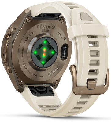 Garmin Fenix 9 Pro AMOLED 43mm, Autumn Gold Titanium Cream/French Gray