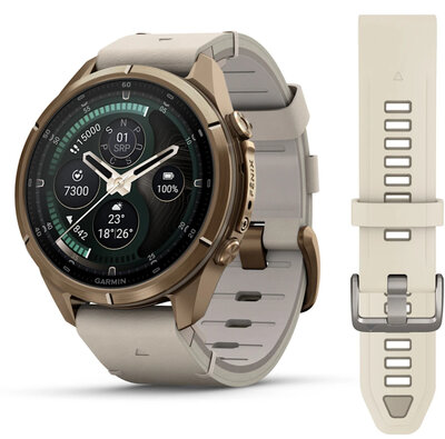 Garmin Fenix 9 Pro AMOLED 43mm, inReach, Autumn Gold Titanium/Bone (Premium) (+ náhradní řemínek)