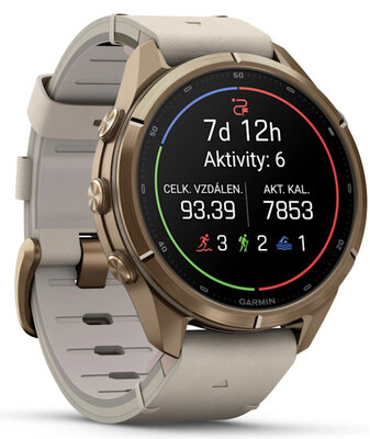 Garmin Fenix 9 Pro AMOLED 43mm, inReach, Autumn Gold Titanium/Bone (Premium) (+ náhradní řemínek)