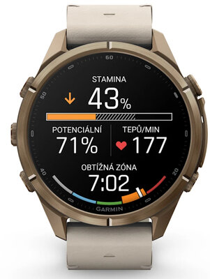Garmin Fenix 9 Pro AMOLED 43mm, inReach, Autumn Gold Titanium/Bone (Premium) (+ náhradní řemínek)