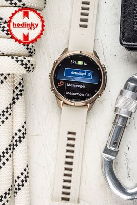 Garmin Fenix 9 Pro AMOLED 43mm, inReach, Autumn Gold Titanium/Bone (Premium) (+ náhradní řemínek)