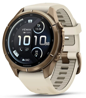 Garmin Fenix 9 Pro AMOLED 43mm, inReach, Autumn Gold Titanium Cream/French Gray