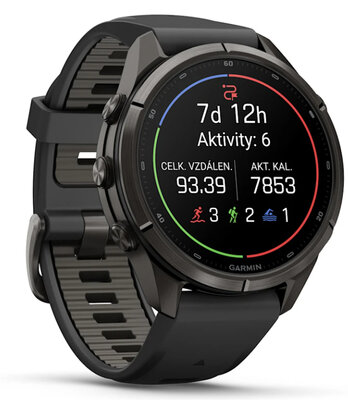 Garmin Fenix 9 Pro AMOLED 43mm, inReach, Carbon Gray DLC Titanium Black/Pebble Gray