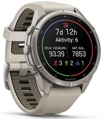 Garmin Fenix 9 Pro AMOLED 43mm, inReach, Titanium Fog Gray/Dark Sandstone