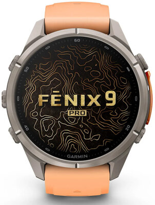 Garmin Fenix 9 Pro AMOLED 43mm, inReach, Titanium Shell Pink/Autumn Orange