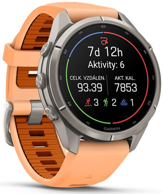Garmin Fenix 9 Pro AMOLED 43mm, inReach, Titanium Shell Pink/Autumn Orange