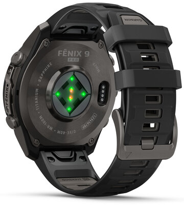 Garmin Fenix 9 Pro AMOLED 47mm, Carbon Gray DLC Titanium Black/Pebble Gray