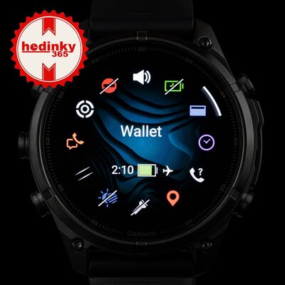 Garmin Fenix 9 Pro AMOLED 47mm, Carbon Gray DLC Titanium Black/Pebble Gray
