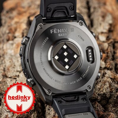 Garmin Fenix 9 Pro AMOLED 47mm, inReach, Carbon Gray DLC Titanium Black/Pebble Gray