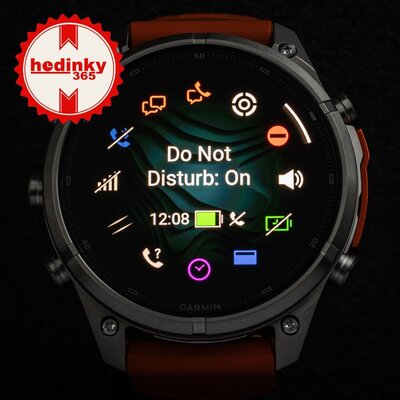Garmin Fenix 9 Pro AMOLED 47mm, inReach, Titanium Autumn Orange/Spark Orange