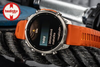 Garmin Fenix 9 Pro AMOLED 47mm, inReach, Titanium Autumn Orange/Spark Orange