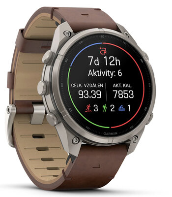 Garmin Fenix 9 Pro AMOLED 47mm, inReach, Titanium Walnut (Premium) (+ náhradní řemínek)