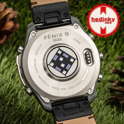 Garmin Fenix 9 Pro AMOLED 47mm, inReach, Titanium Walnut (Premium) (+ náhradní řemínek)