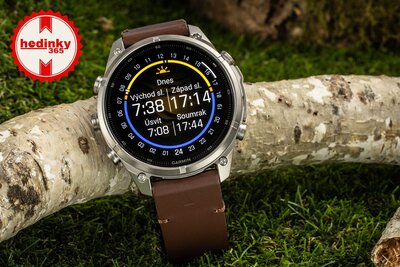 Garmin Fenix 9 Pro AMOLED 47mm, inReach, Titanium Walnut (Premium) (+ náhradní řemínek)