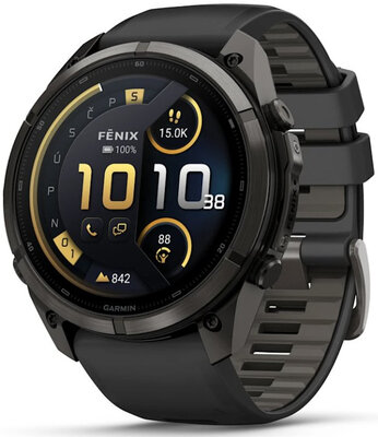 Garmin Fenix 9 Pro AMOLED 51mm, inReach, Carbon Gray DLC Titanium Black/Pebble Gray