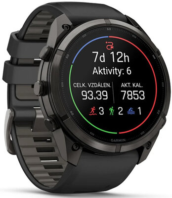 Garmin Fenix 9 Pro AMOLED 51mm, inReach, Carbon Gray DLC Titanium Black/Pebble Gray