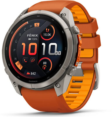 Garmin Fenix 9 Pro AMOLED 51mm, inReach, Titanium Autumn Orange/Spark Orange