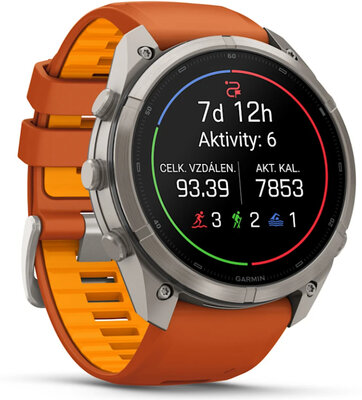 Garmin Fenix 9 Pro AMOLED 51mm, inReach, Titanium Autumn Orange/Spark Orange