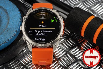 Garmin Fenix 9 Pro AMOLED 51mm, inReach, Titanium Autumn Orange/Spark Orange