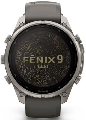 Garmin Fenix 9 Pro Solar 47mm, inReach, Titanium Pebble Gray